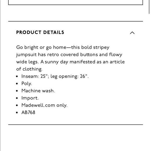 NEW • Madewell • V Neck Button Front Jumpsuit 4 - Picture 5 of 7